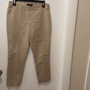 Crosby Beige Checkered Pants